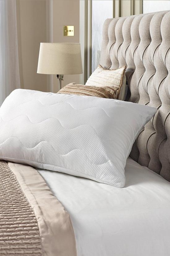 Slumberdown 2 Pack Luxury Silk Touch Quilted Medium Support Pillows 2