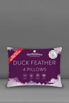 Slumberdown 4 Pack Duck Feather Medium Support Pillows thumbnail 1