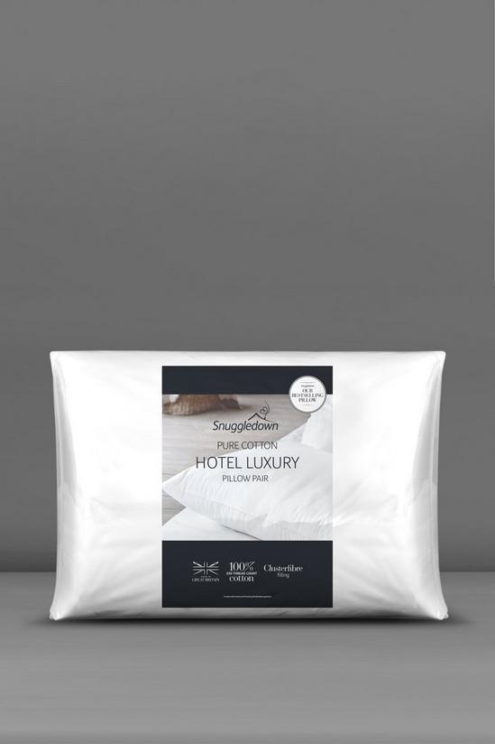 Snuggledown 2 Pack Pure Cotton Hotel Luxury Medium Support Pillows 1
