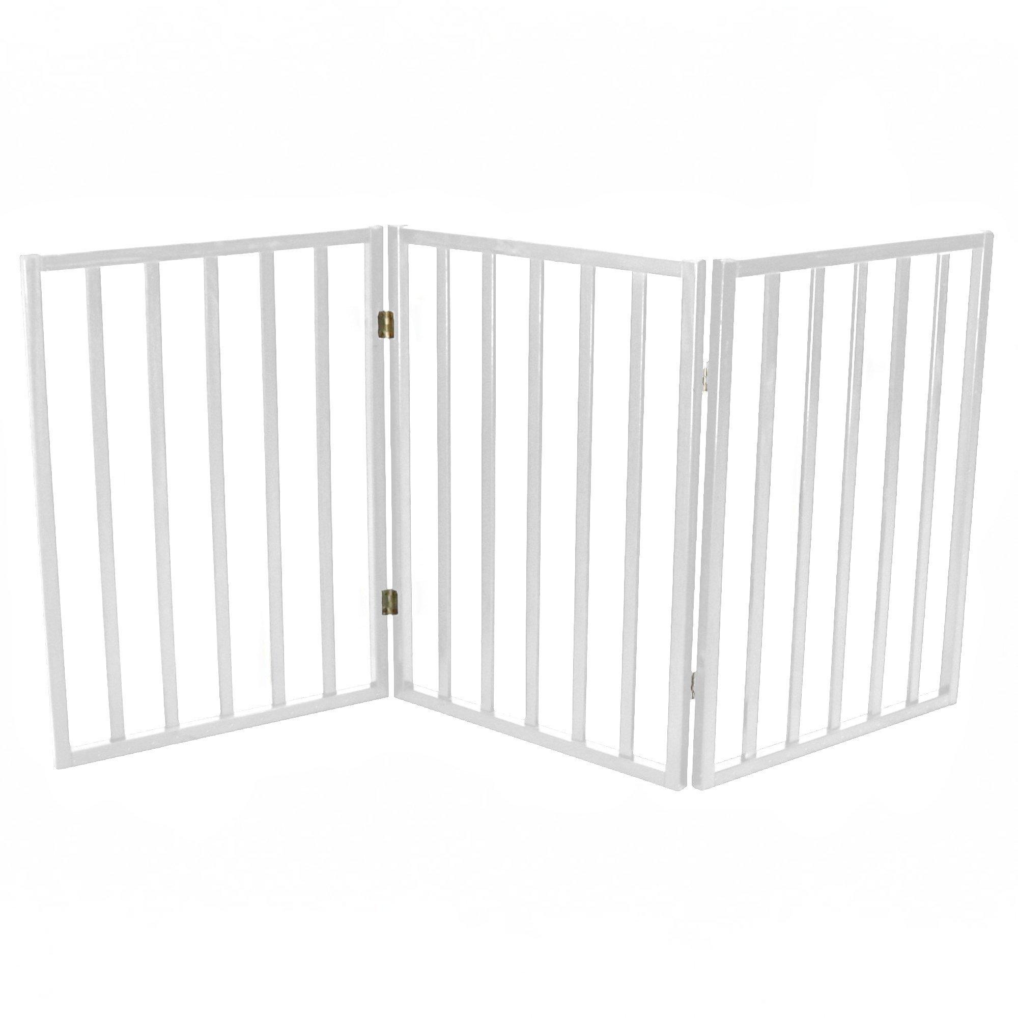 Oypla  White Dog Safety Folding Wooden Pet Gate Portable Indoor Barrier