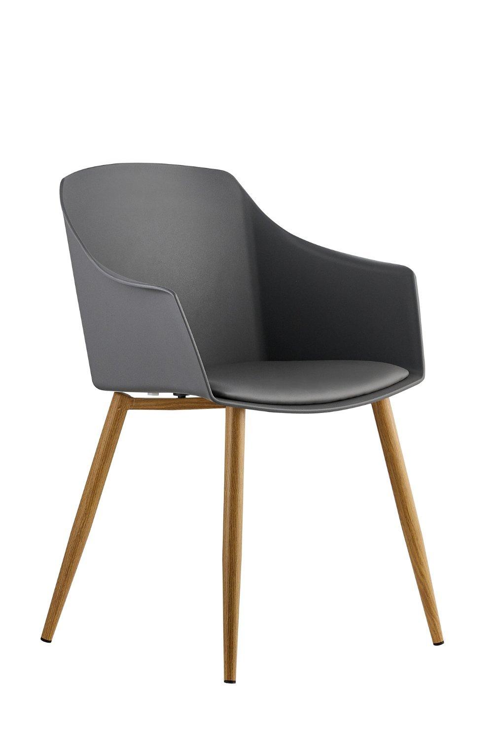Single 'Eden Dining Chairs' with Leather Cushions Dining Armchair