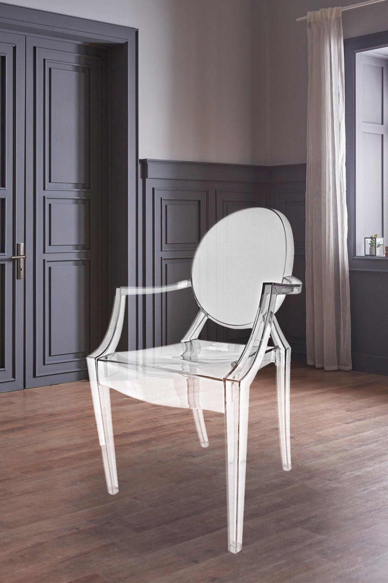 Ghost Style Plastic Louis Armchair