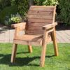 Samuel Alexander Charles Taylor Hand Made Traditional Chunky Rustic Wooden Garden Chair Furniture Flat Packed thumbnail 1