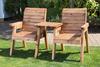Samuel Alexander Charles Taylor Hand Made 2 Seater Chunky Rustic Wooden Garden Furniture Companion / Love Seat thumbnail 1