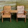 Samuel Alexander Charles Taylor Hand Made 2 Seater Chunky Rustic Wooden Garden Furniture Companion / Love Seat thumbnail 2