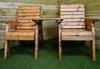 Samuel Alexander Charles Taylor Hand Made 2 Seater Chunky Rustic Wooden Garden Furniture Companion / Love Seat thumbnail 4
