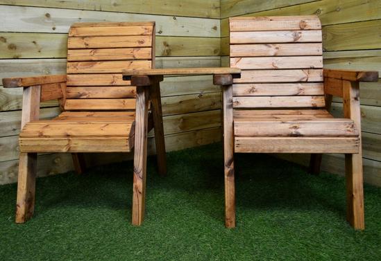 Samuel Alexander Charles Taylor Hand Made 2 Seater Chunky Rustic Wooden Garden Furniture Companion / Love Seat 4