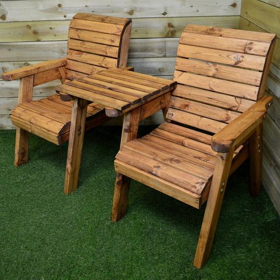Samuel Alexander Charles Taylor Hand Made 2 Seater Chunky Rustic Wooden Garden Furniture Companion / Love Seat 5