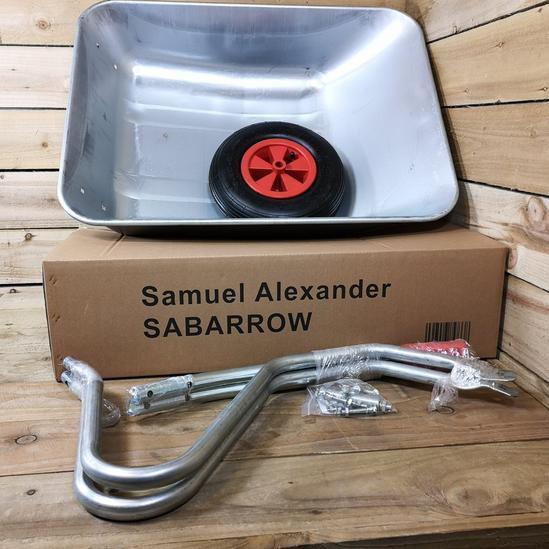 Samuel Alexander 65 Litre 60kg Capacity Galvanised Samuel Alexander Metal Garden Wheelbarrow with Pneumatic Tyre 4