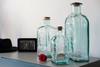 Verano Spanish Ceramics Recycled Glass Antique Clear Embossed Home Décor Vintage Lemonade Bottle w/ Cork 2L thumbnail 4