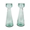 Verano Spanish Ceramics Recycled Glass Set of 2 Home Décor Candle Holders (H) 40cm thumbnail 1