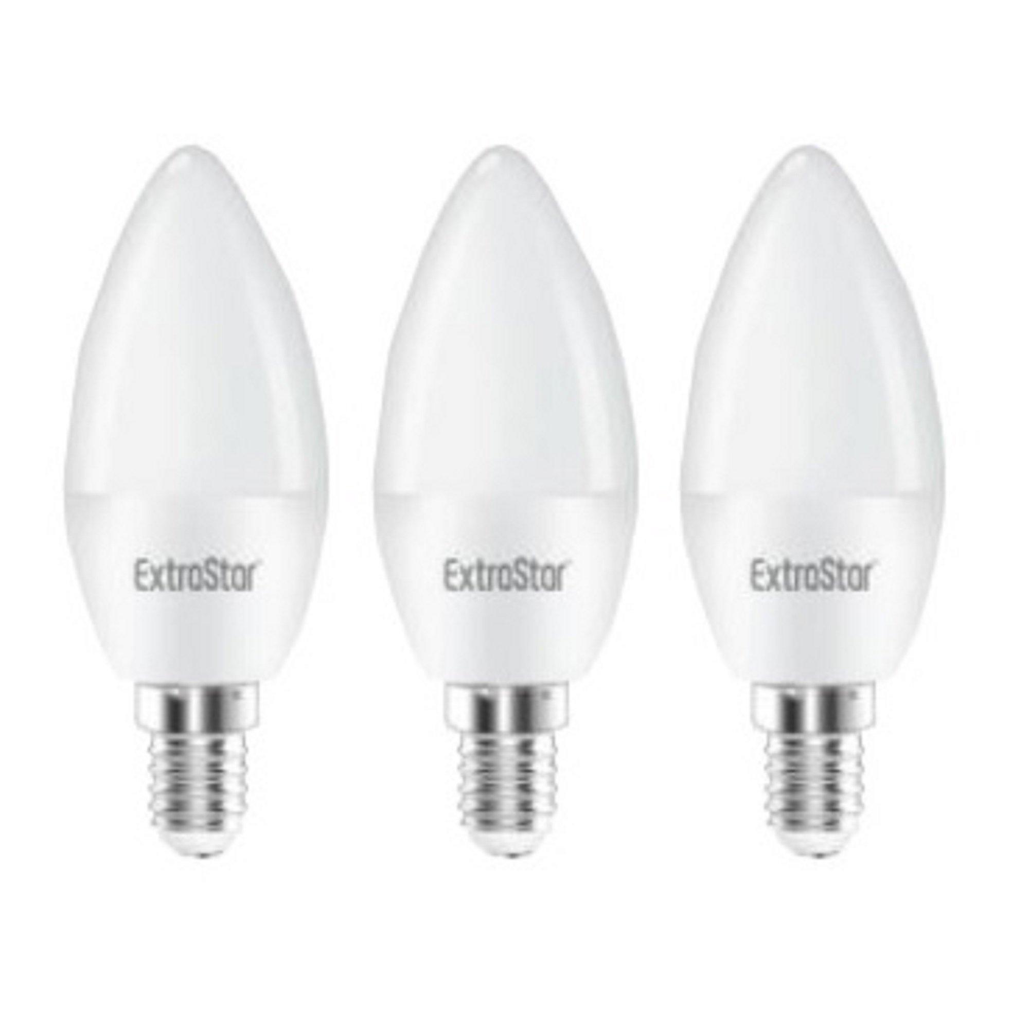 6W LED Candle Bulb E14, Daylight 6500K (pack of 3)