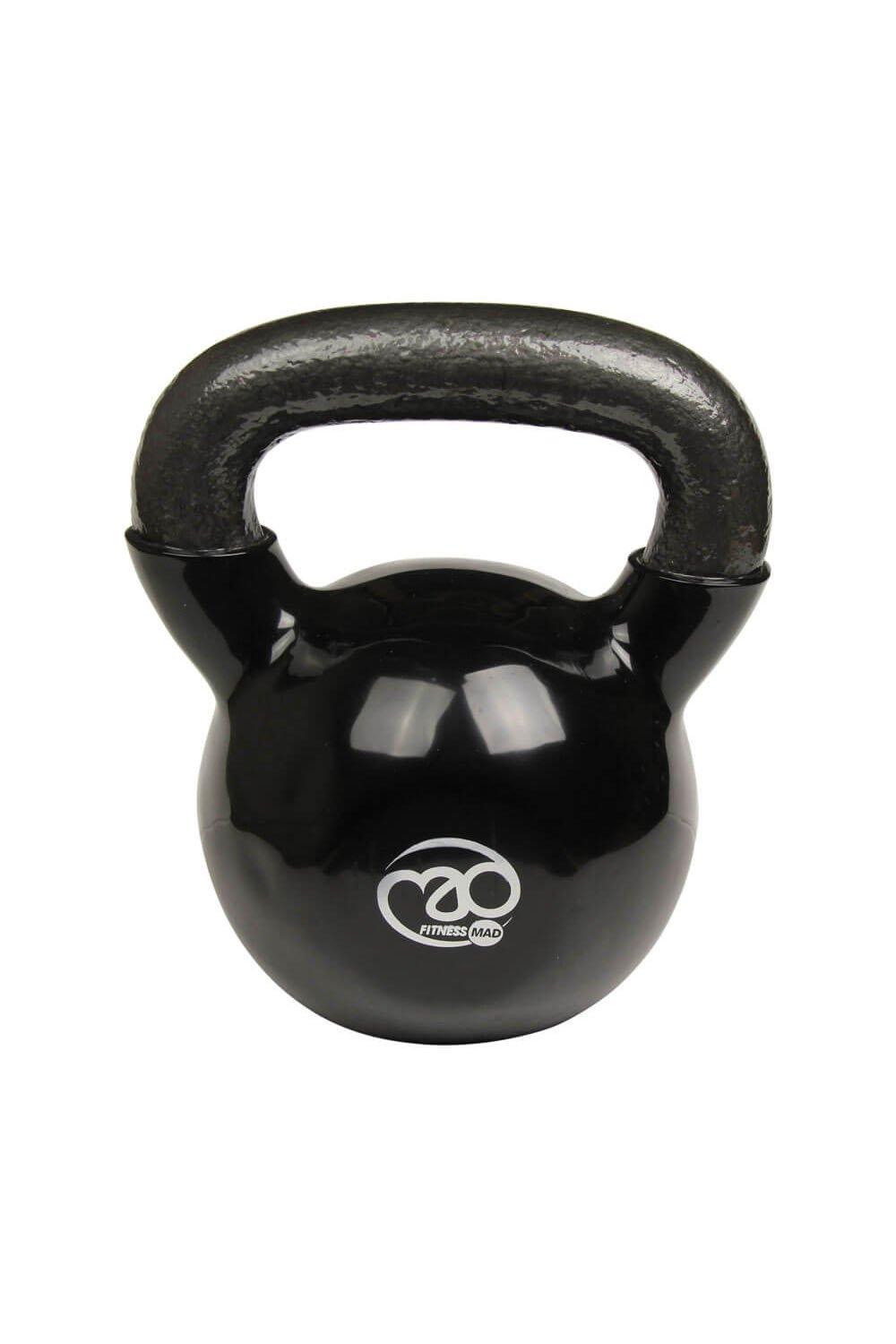 Fitness Mad 10kg Cast Iron Kettlebell Weight Black FITNESS-MAD