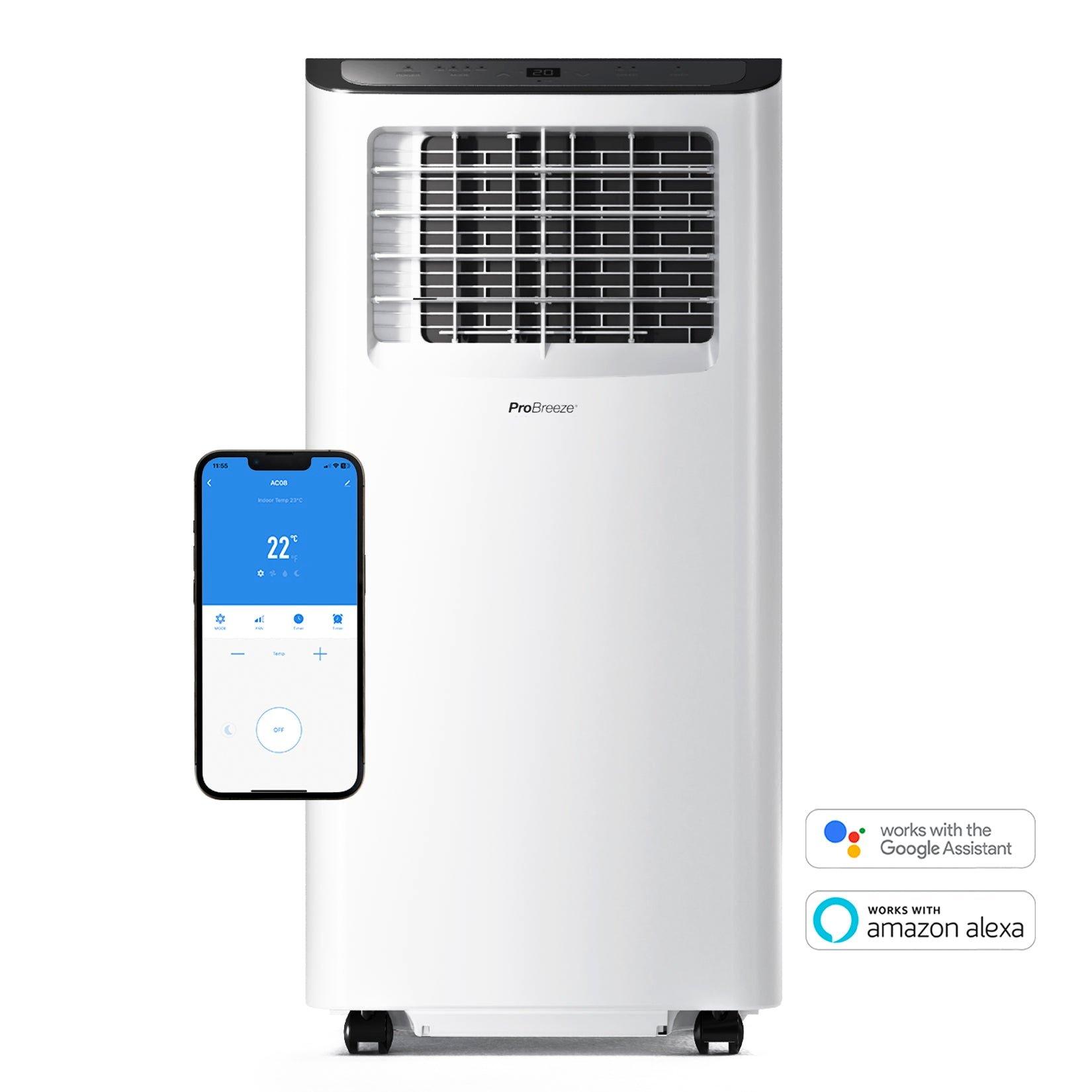 9000 BTU 4-in-1 Portable Air Conditioner With Fan-Only Mode & Dehumidifying Function - Wi-Fi Smart A