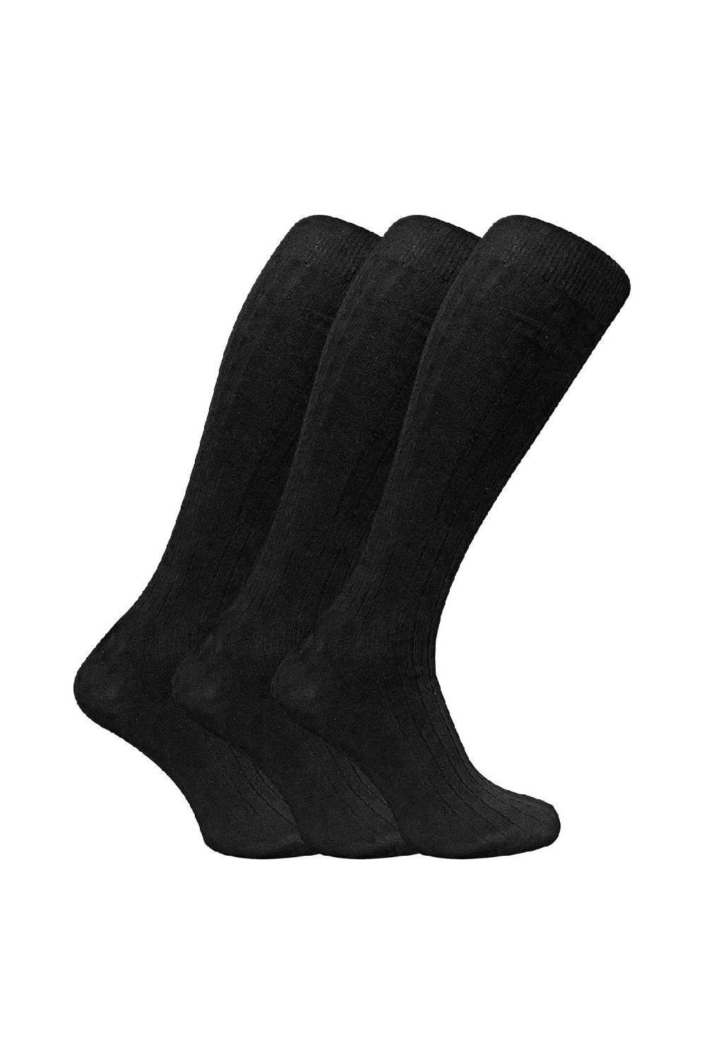 3 Pairs 100% Cotton Long Soft Knee High Socks