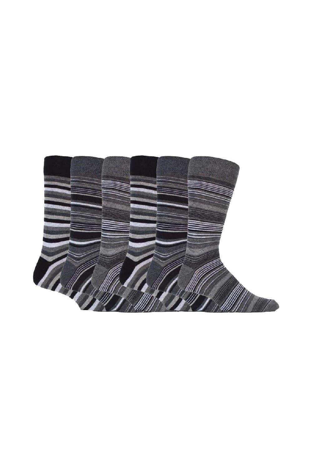 6 Pack Colourful Striped Patterned Cotton Dress Socks