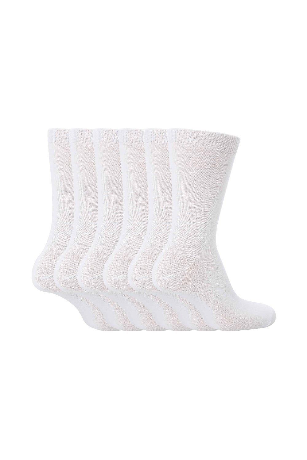 6 Pairs Plain School Soft Cotton Socks