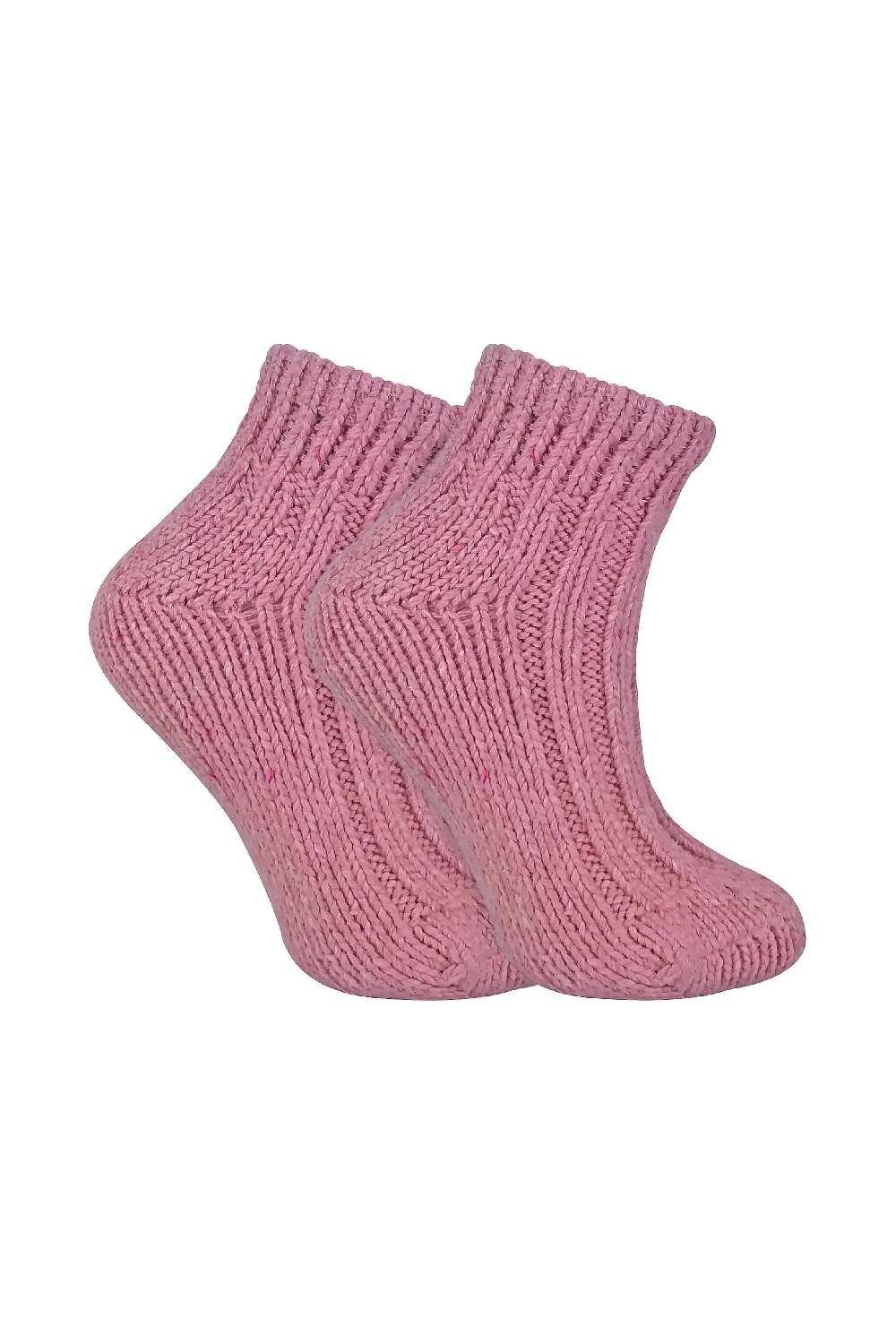 Chunky Ribbed Low Cut Wool Blend Ankle Boot Socks
