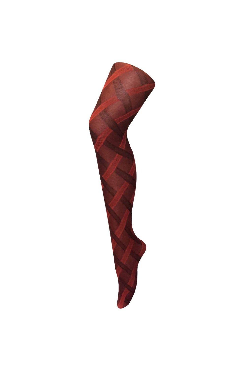 80 Denier Colourful Opaque Patterned Fashion Tights - Cable