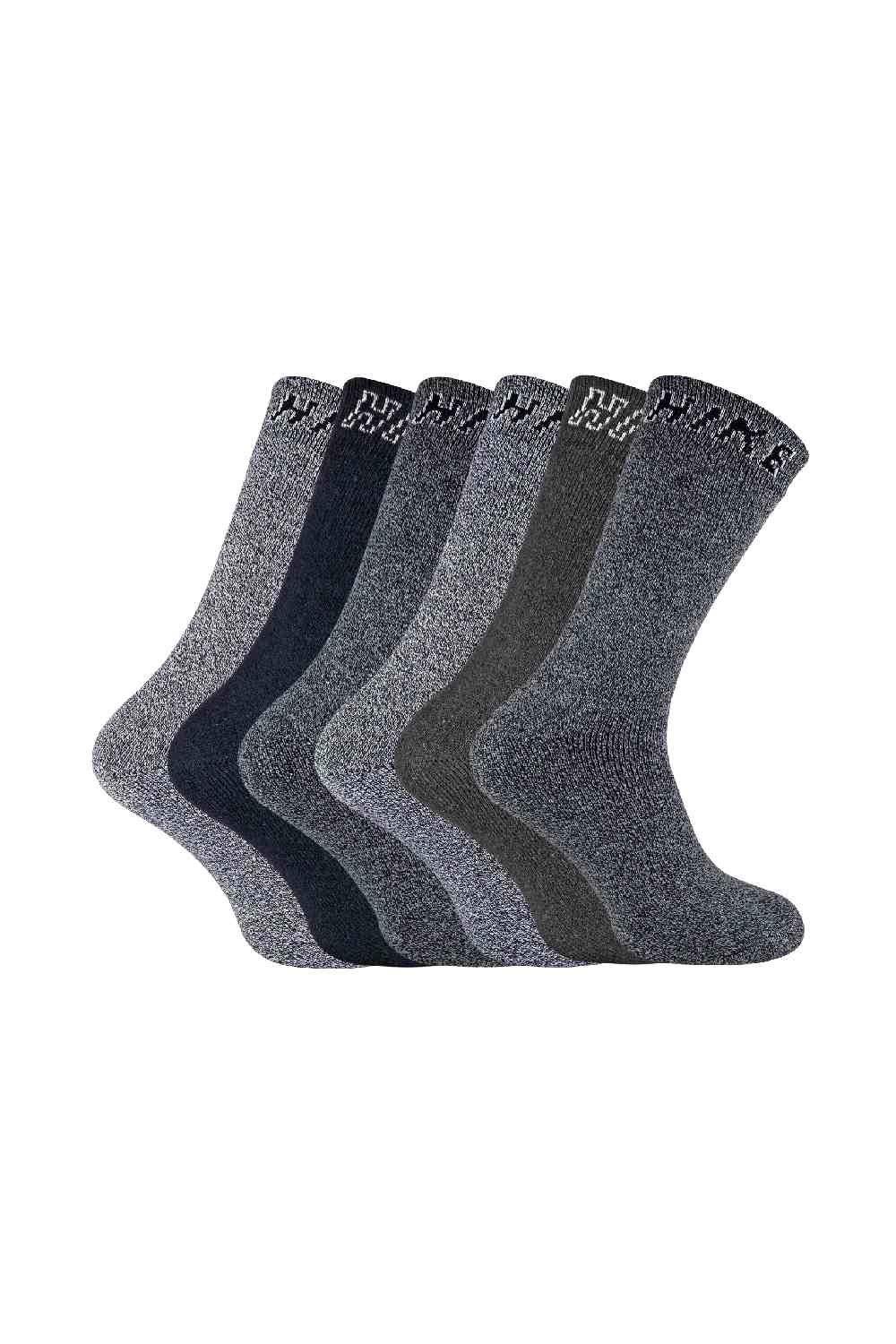 6 Pairs Cushioned Crew Hiking Breathable Walking Boot Socks
