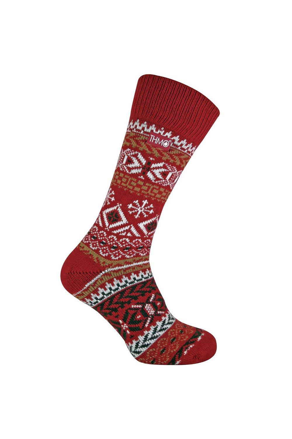 Vintage Nordic Style Thick Thermal Wool Blend Socks