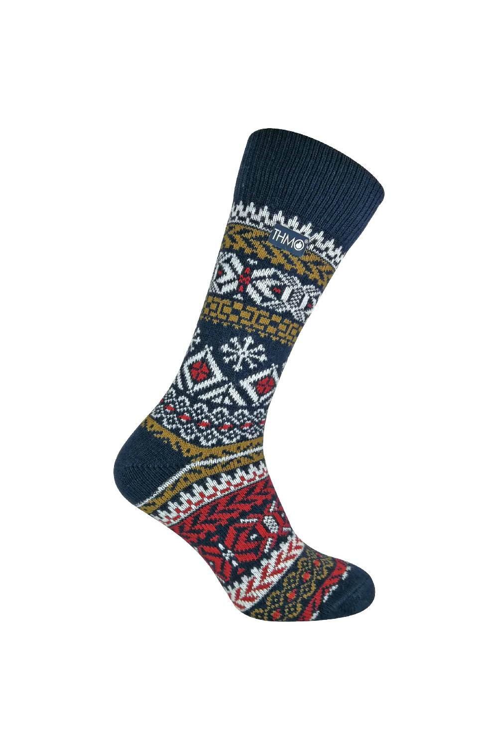 Vintage Nordic Style Thick Thermal Wool Blend Socks