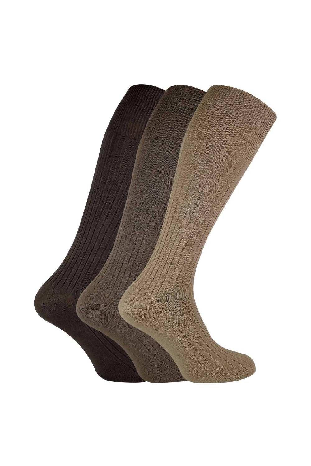 3 Pairs 100% Cotton Long Soft Knee High Socks