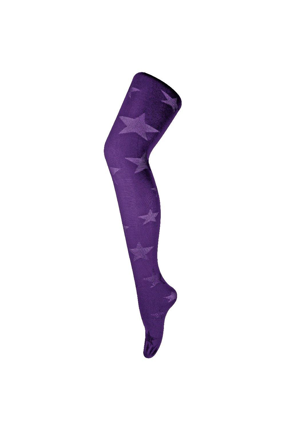 80 Denier Colourful Opaque Patterned Fashion Tights - Star