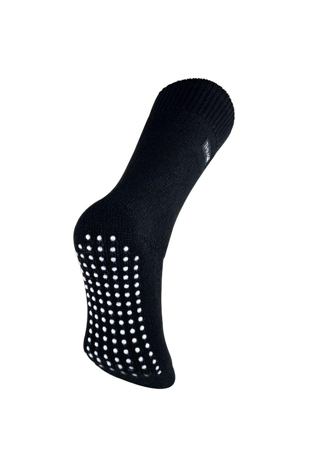 Thermal Fleece Lined Slipper Socks with Non Slip Grips