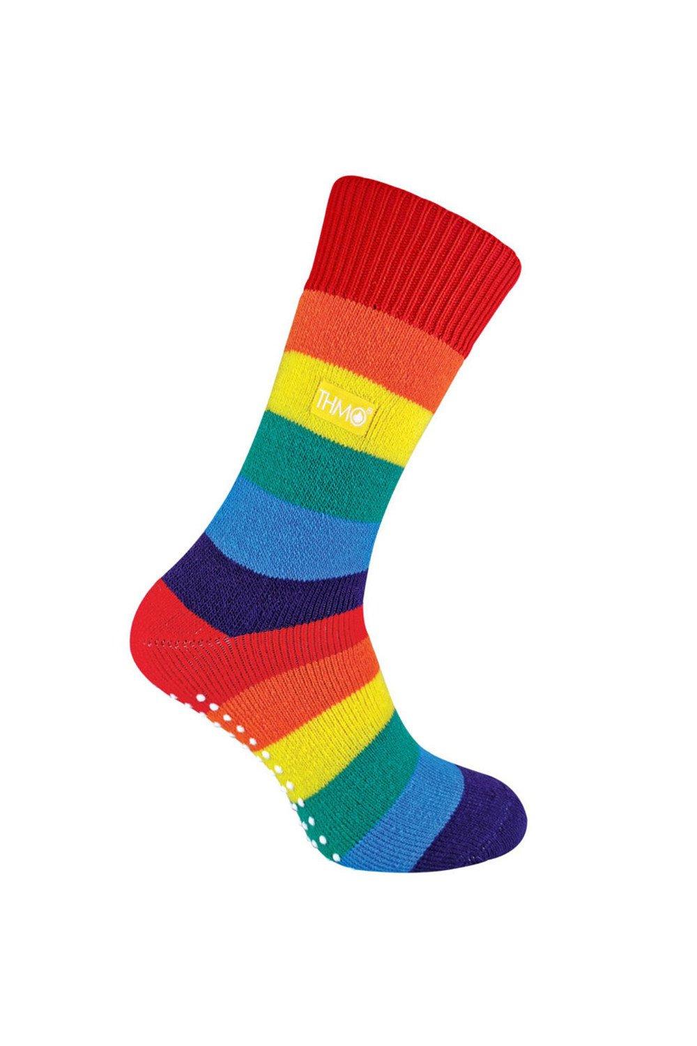 Warm Thermal Non Slip Rainbow Socks for Winter