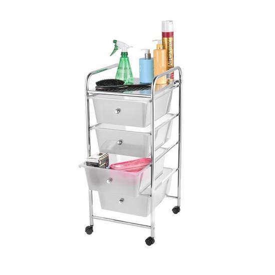 Home Treats Storage Trolley On Wheels, 4 Drawer Storage Unit For Salon, Beauty Make Up, Home Office Organiser 2