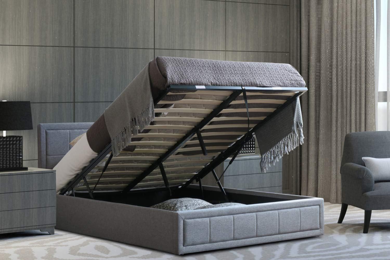 Upholstered Ottoman Bed Frame with Storage