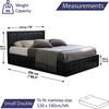 Home Treats Black Ottoman Padded Bed Frame With Gas Lift & Under Bed Storage thumbnail 4