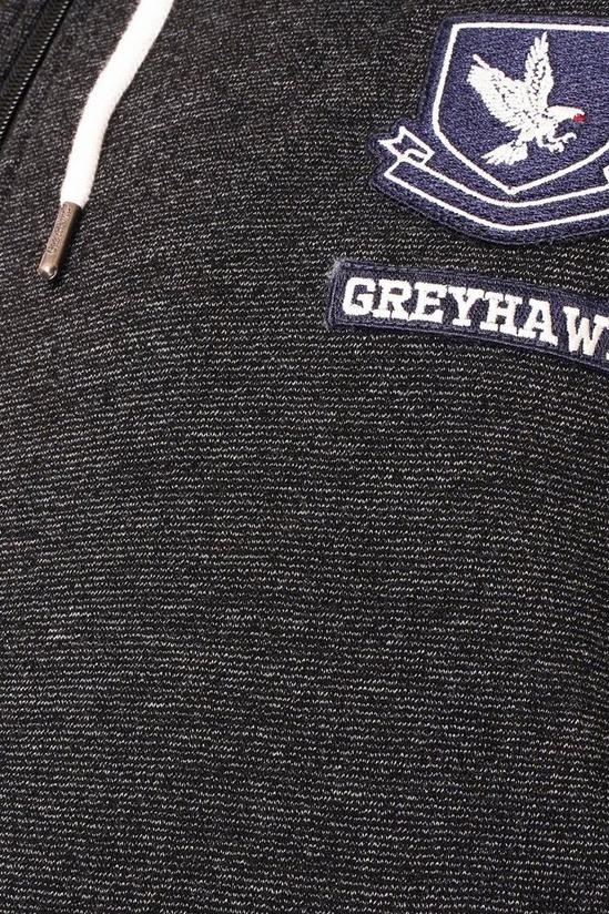 Grey Hawk Cotton Fleece Lined Zipped Hoodie 4