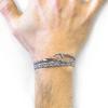ANCHOR & CREW Heysham Silver and Rope Bracelet thumbnail 2