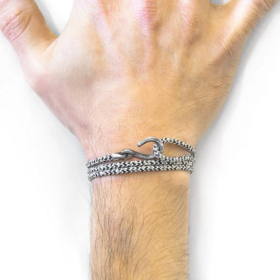 ANCHOR & CREW Heysham Silver and Rope Bracelet 2