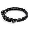 ANCHOR & CREW Heysham Silver and Rope Bracelet thumbnail 1