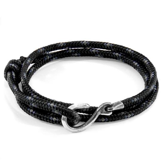ANCHOR & CREW Heysham Silver and Rope Bracelet 1