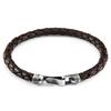 ANCHOR & CREW Skye Silver and Braided Leather Bracelet thumbnail 1