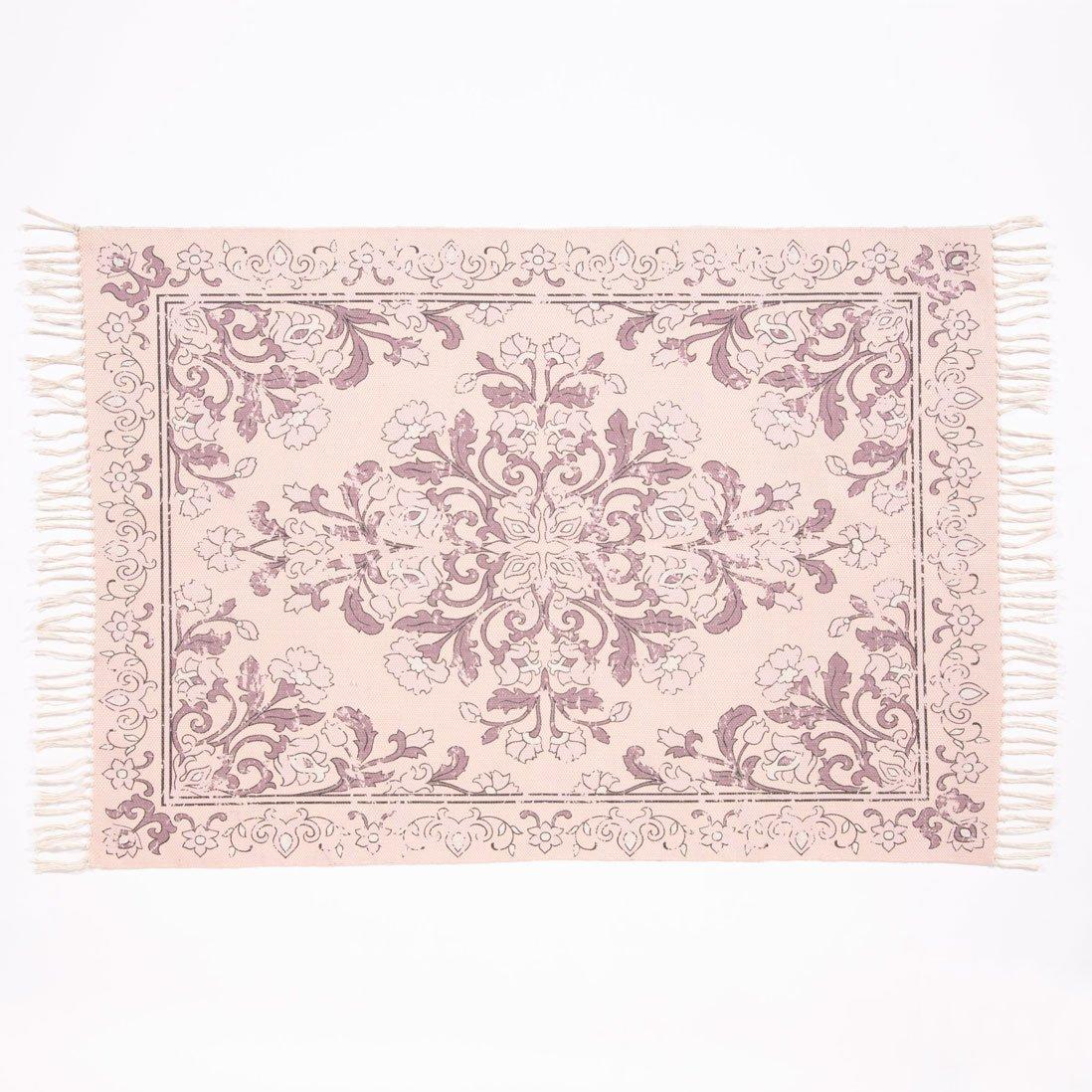 Kew Antique Printed Small Rug with Tassel