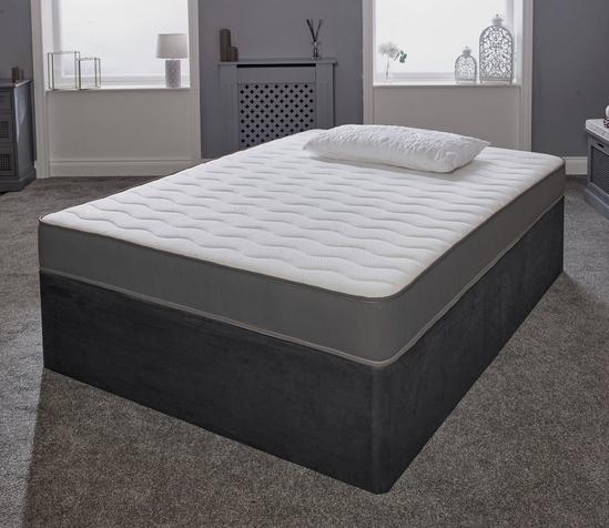 eXtreme Comfort Ltd Cooltouch Essentials Wave Grey Border Quilted Hybrid Spring Mattress 2