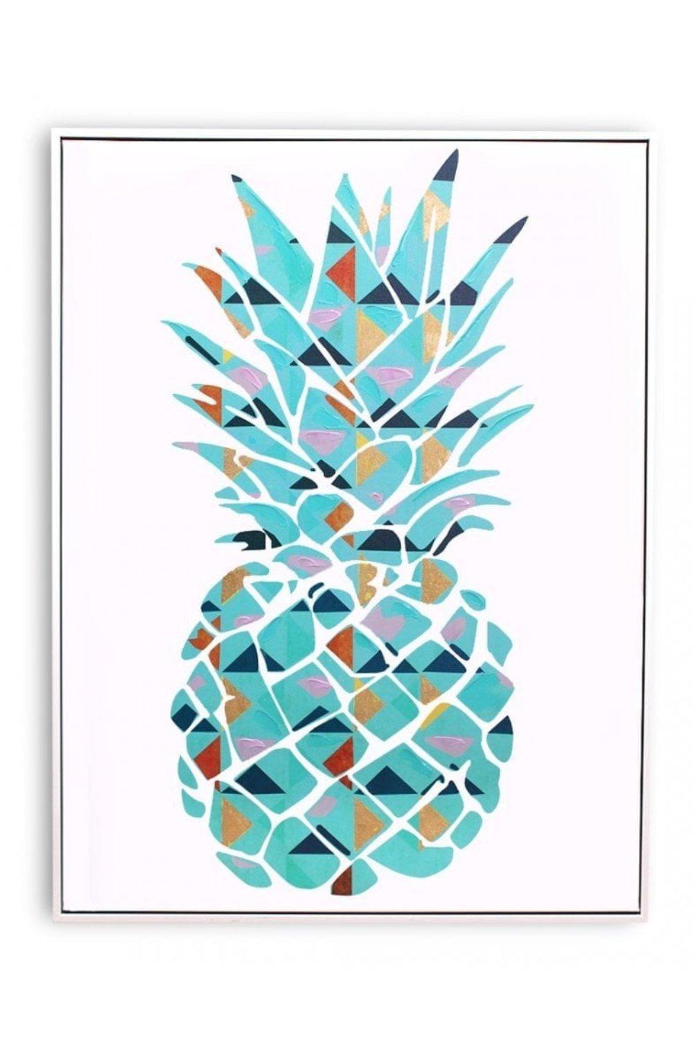 Hand Finished 'A Fractured Fruit' Framed Print Abstract Wall Art - (W)62.5cm x (H)82.5cm x (D) 5cm