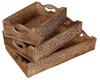 Topfurnishing Large Wooden Serving Tray With Handles Platter Large 45x30x9cm thumbnail 4