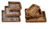 Topfurnishing Large Wooden Serving Tray With Handles Platter Large 45x30x9cm thumbnail 5