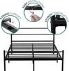 House of Home King Size Metal Bed Extra Strong Frame Stylish Bedroom Storage Modern Sturdy Design thumbnail 3
