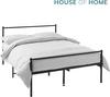 House of Home King Size Metal Bed Extra Strong Frame Stylish Bedroom Storage Modern Sturdy Design thumbnail 5