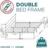 House of Home Double Metal Bed Frame Extra Strong Stylish Modern Bedroom Storage Sturdy Design thumbnail 2
