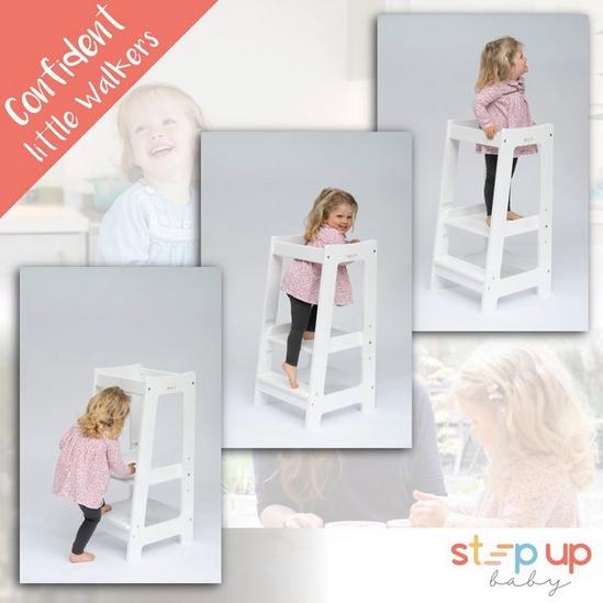 Stepup Baby Montessori Toddler Tower Kitchen Wooden Helper Step Stool with Adjustable Steps and Safety Rail 6