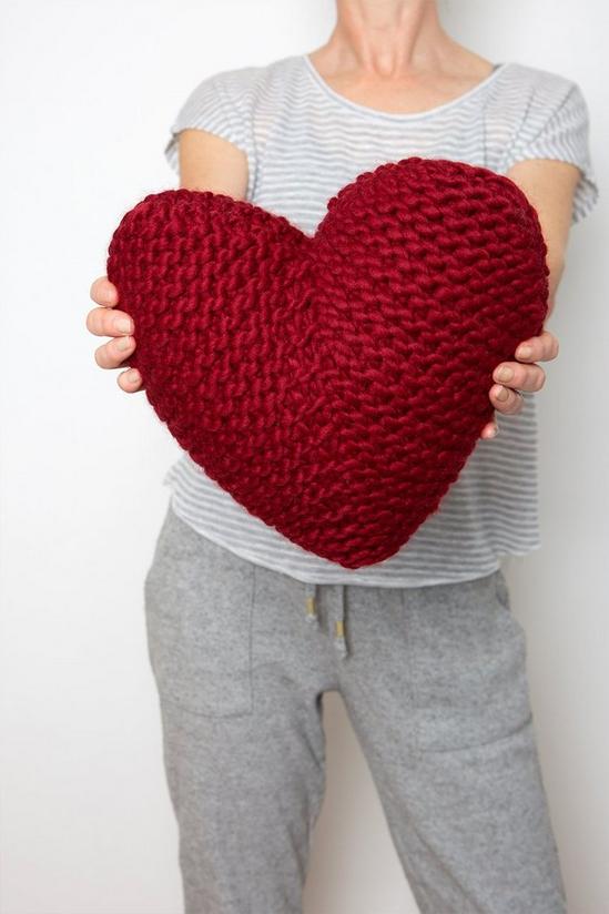 Wool Couture Heart Cushion Knitting Kit 1