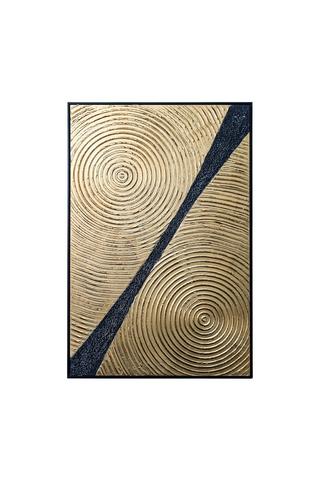 Product Neutral Gold and Black Framed Canvas Gold